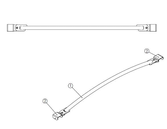 STEEL SWIVELLING CURVED ROOF BAR FOR MF (FROM STEE