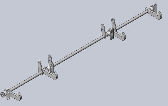 Axle closing hooks - Rear piece - Long hooks
