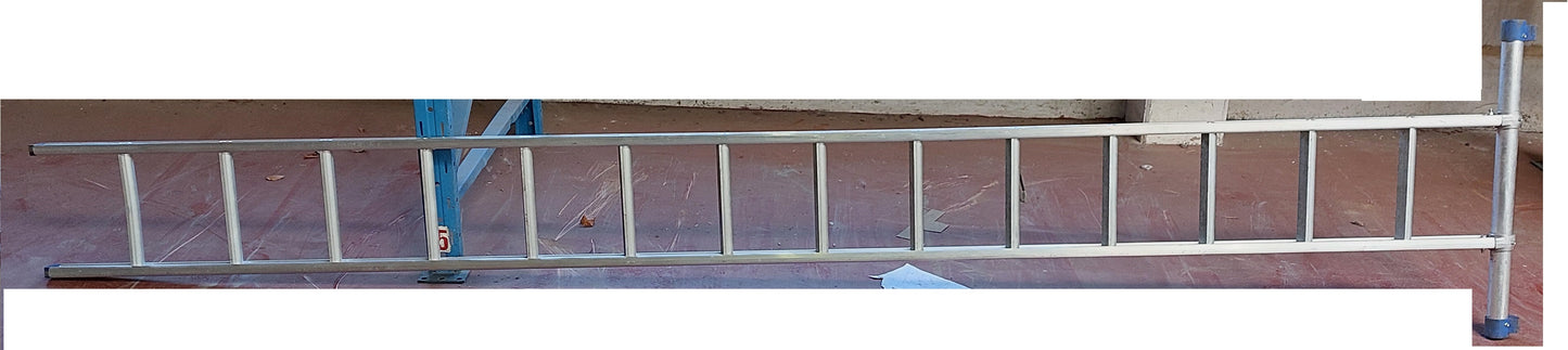 ALU LADDER 3740 X 340 MM - ONE PIECE - 14 STEPS WI