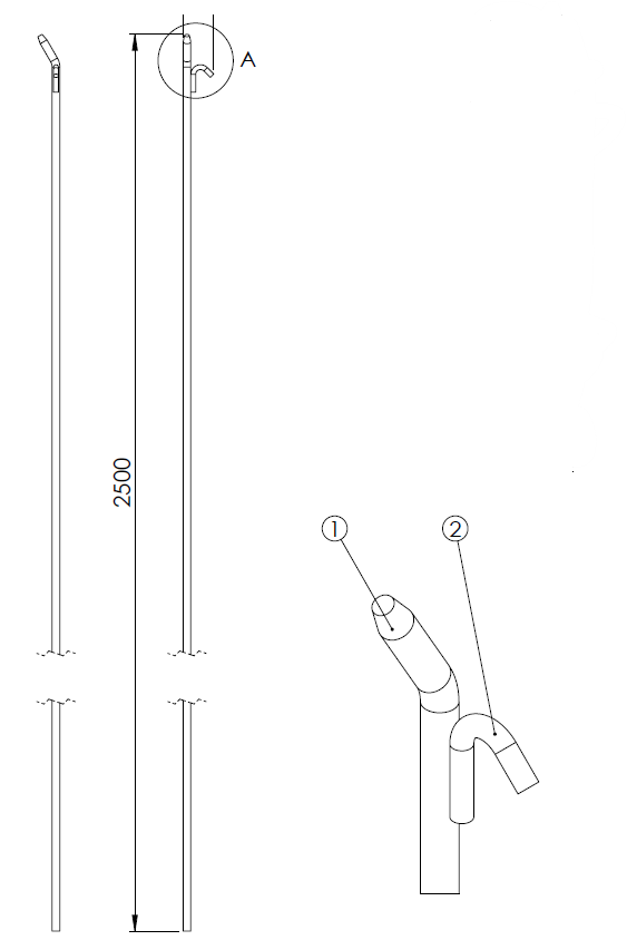 SHEETBAR TOOL INTEGRATED STRAPS - L:2500MM