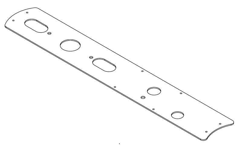 Light plate MF - Left plate - 5 chamber light