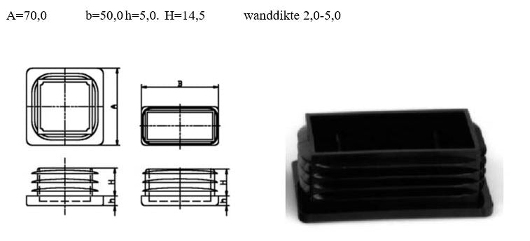PLUG "PE" 70 X 50 FOR UPPER EDGE SELF-UNLOADER