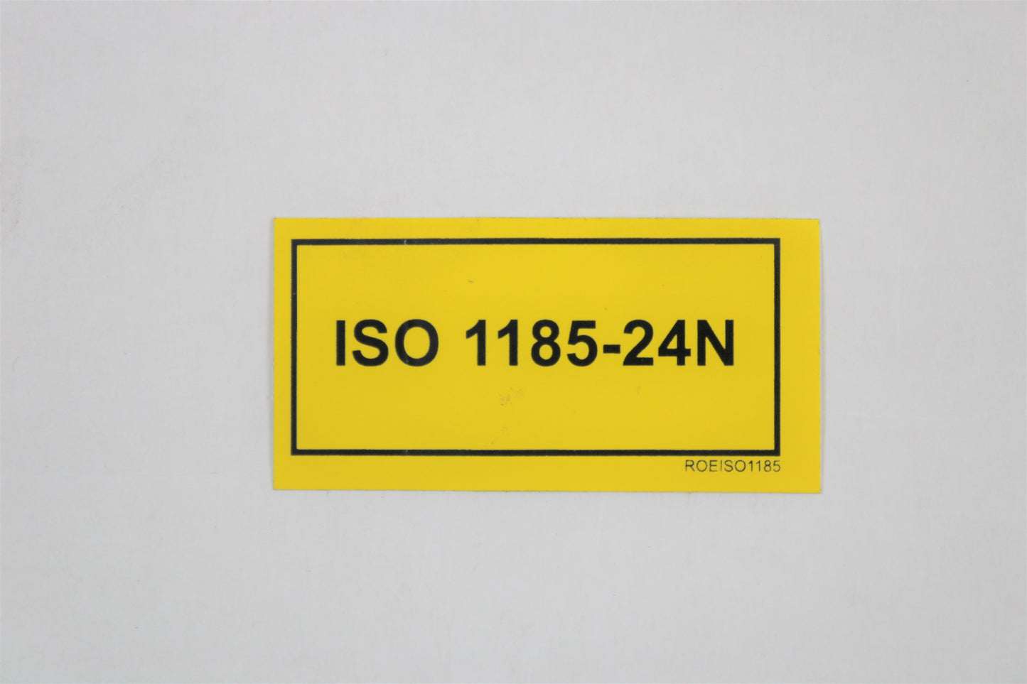 STICKER YELLOW "ISO 1185-24N"       60 X 30 MM