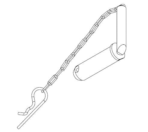 PIN FOR BUMPER HOOK TYPE SK 3 - GALVANISED