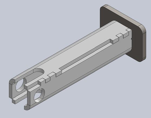 Towing hook square profile assembly
