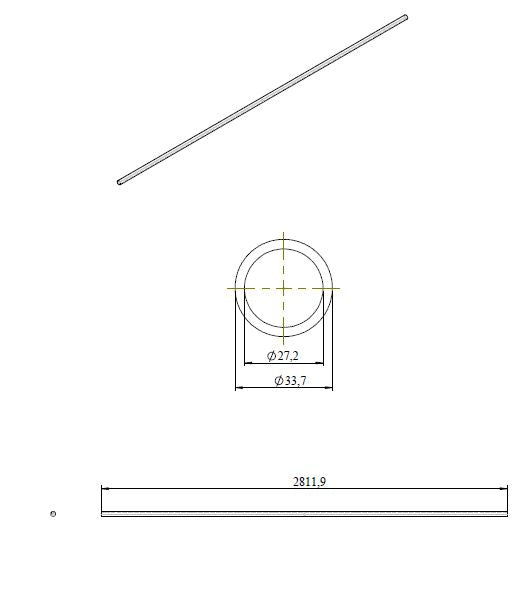 LONG CLOSING AXLE FOR 1 HANDLE