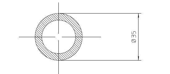 ALU CSŐ 0 35 X 0 25 MM L = 10260 MM -0/+10 MM -