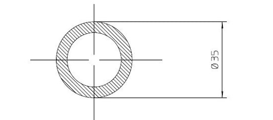 ALU CSŐ 0 35 X 0 25 MM L = 10260 MM -0/+10 MM -