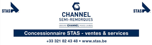 TÁNYÉR "CHANNEL SEMI REMORQUES" STAS KERESKEDELEM