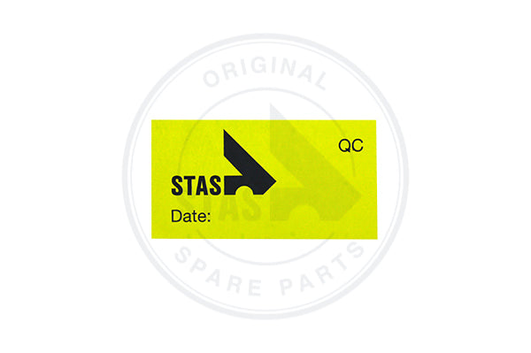 STICKER GREEN "STAS QC" 6,5 X 3,5 CM