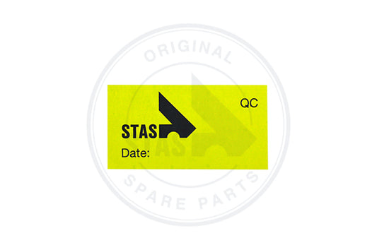 STICKER GREEN "STAS QC" 6,5 X 3,5 CM