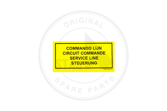 STICKER YELLOW "SERVICE LINE"       60 X 30 MM
