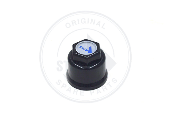 BLACK PLASTIC CAP FOR WHEEL NUT SW 32 "M" "STAS" -