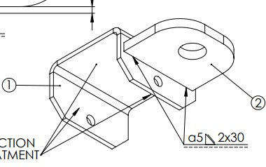BRACKET ROTATING BOW MF
