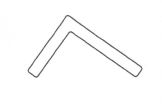 CORNER 80 X 60 X 10 MM VOOR ALU HOEPEL  L = 2500 M