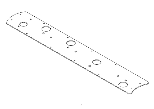 Light plate MF - Left plate - 2x2 round led CON