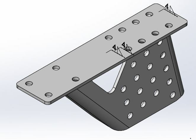 MF R58-03 Bumper - Bumper support assembly - LEFT