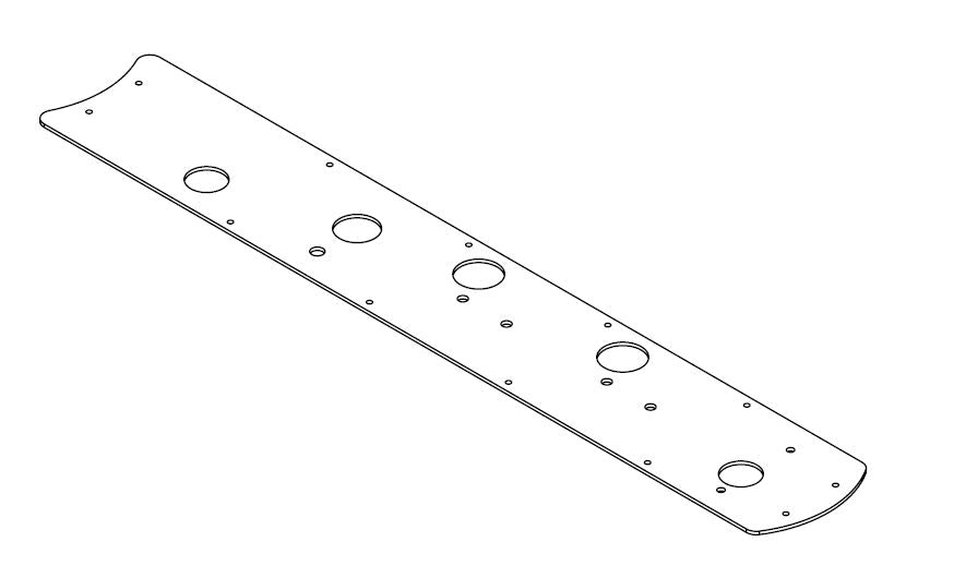 Light plate MF - Right plate - 2x2 round led CON