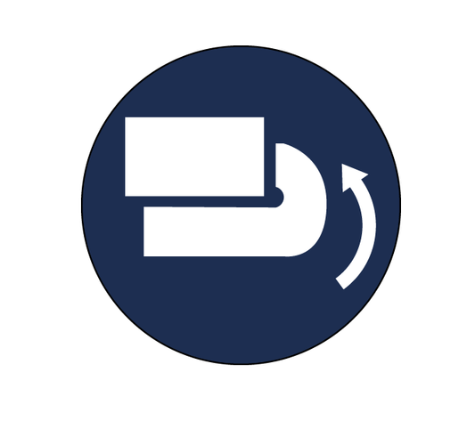 STICKER ROUND LOCKING HOOK - CLOSE WHITE LOGO ON B