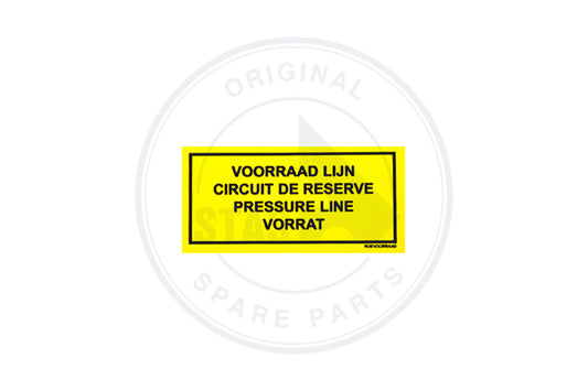STICKER YELLOW "PRESSURE LINE"       60 X 30 MM