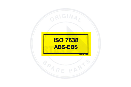 STICKER YELLOW "ISO 7638  ABS-EBS"      60 X 30 MM