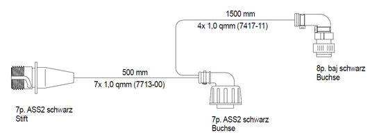 ASPOCK ADAPTER KÁBEL 8 PIN - 2X3 KEREK LED-HEZ