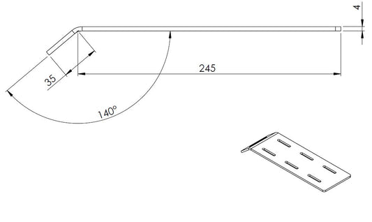 ALUMINIUM WEARSTRIP FOR ENDCAP 24 FLOOR PLANK