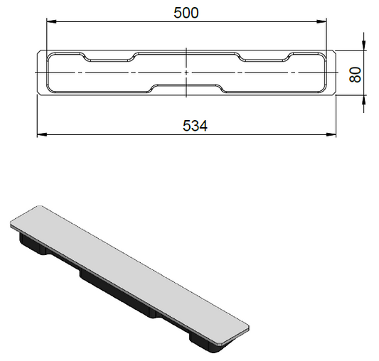 GUMI CSILLAPÍTÓ 534 X 80 U-ROCKSTAR - ACÉL-GUMMI -