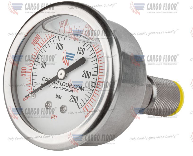 GAUGE CARGO FLOOR 0-250 BAR (CONNECTING DIRECTLY O