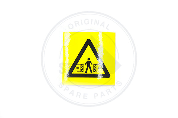PICTOGRAM YELLOW 60 X 60  MM "JAMMED PERSON"