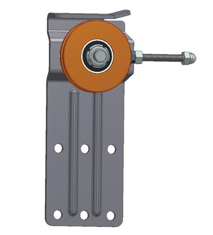 REAR SUPPORT PULLEY CABLE ROLLER 295MM RIGHT - 90°