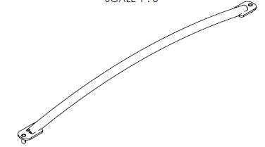 STEEL SWIVELLING CURVED ROOF BAR FOR MF (FROM STEEL PIPE 2")  (S511) FLAME GALVANISED - WITHOUT BRAC