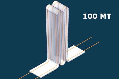 PEHD PLATE 75X2 WITH FILAMENTS (ROLL OF 100MT)