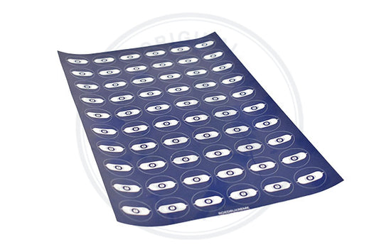 1 SEITE = 60 X AUFKLEBER UM DRUCKBEHÄLTER WEISSES 