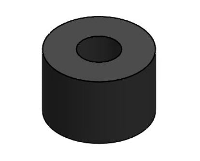 RUBBER END CAP SBR 70 SHORE - DIAM 30 MM - HG 20 M