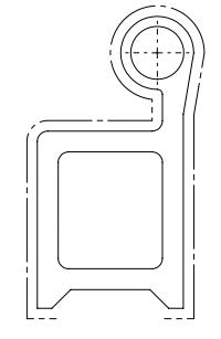 VERT. FRAME PROFILE FOR UD   L = 7050 MM -0/+10 MM