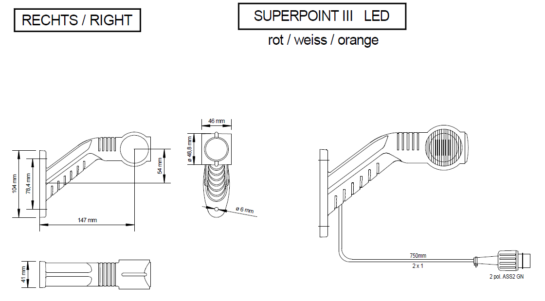 LED PENDEL LIGHT  SUPERPOINT 3  RIGHT ISOLATED ON 