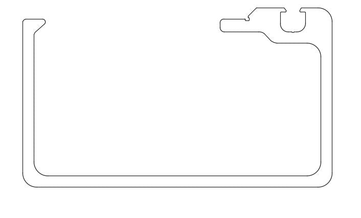 FRAME PROFILE REAR DOOR  L = 4450 MM -0/+10 MM