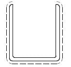 U - PROFILE OPENING 30.5   40 X 35.5 X 40 MM  L = 
