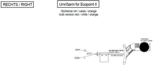 SEPARATE R/H SIDE WHISKER LIGHT FOR ECOPOINT II  "
