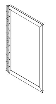SET FOR INSTALLING A SERVICE DOOR ON THE FRONT OF 
