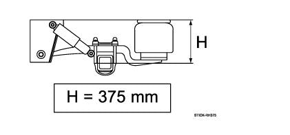 STICKER WHITE "DRIVING HEIGHT H=375 MM "60X100 MM