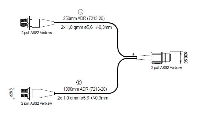 ASPOECK "Y" CONNECTOR 2X1 QMM 250 MM - 1000 MM ASS