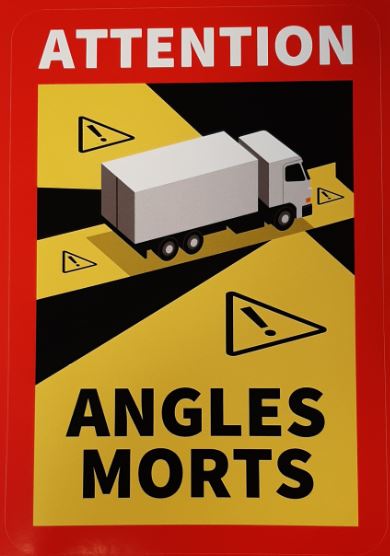 BLIND SPOT STICKER FRANCE - 17 X 25 CM - WHITE SEL