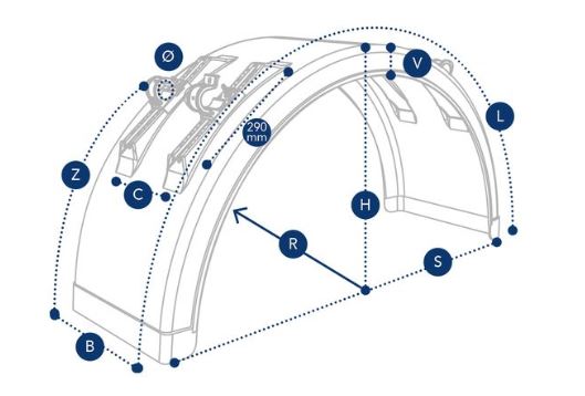 SZÁRNY RÖGZÍTŐSÍNTEL (SZERELŐKAPCSOLÓVAL SZÁLLÍTOTT)