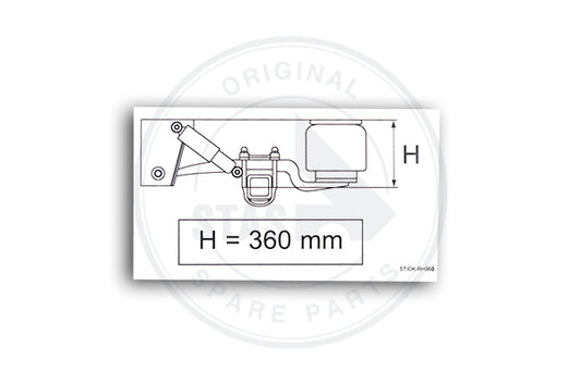 STICKER WHITE "DRIVING HEIGHT H=360 MM  " 60 X100 