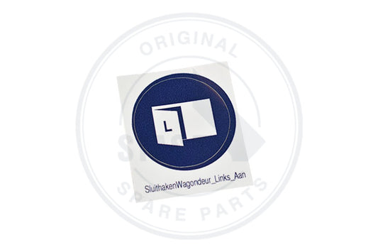 STICKER AROUND "HINGE ON WAGON DOOR LEFT" WHITE LO
