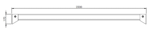 STEEL CROSSMEMBER (100X60X6) - 2304 MM WITH 2 SUPP