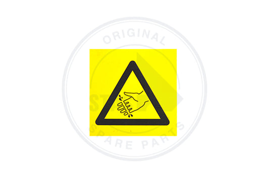 PICTOGRAM  YELLOW 60 MM "CUT OFF FINGERS"